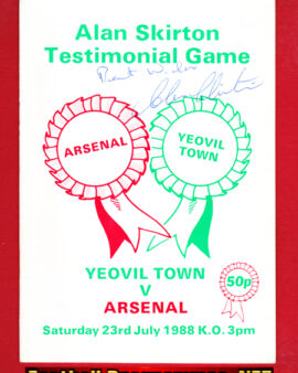 Alan Skirton Testimonial Benefit Match Yeovil Town 1988 – SIGNED