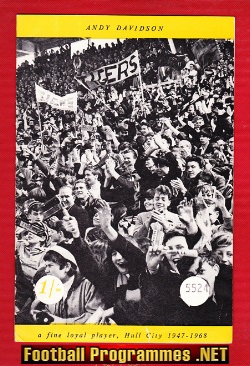 Andy Davidson Testimonial Benefit Match Hull City 1969 – SIGNED