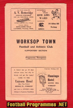 Worksop Town v Spalding United 1966