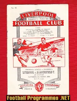 Liverpool v Huddersfield Town 1954