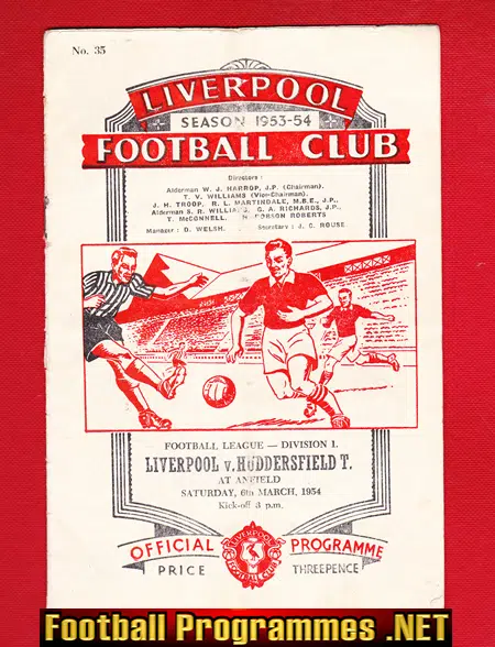 Liverpool v Huddersfield Town 1954