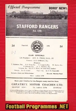 Stafford Rangers v Hyde United 1961