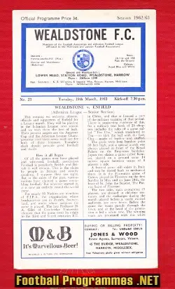 Wealdstone v Enfield 1963