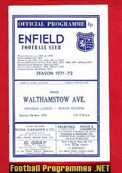 Enfield v Walthamstow Avenue 1972