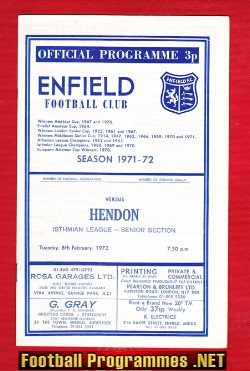 Enfield v Hendon 1972