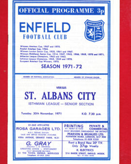 Enfield v St Albans City 1971