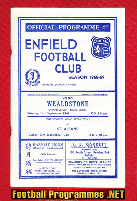 Enfield v Wealdstone 1968