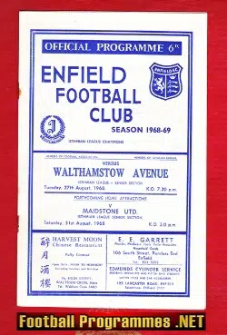 Enfield v Walthamstow Avenue 1968