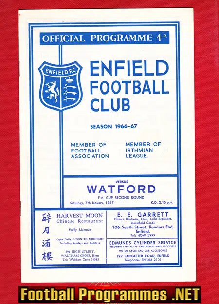 Enfield v Watford 1967 - FA Cup