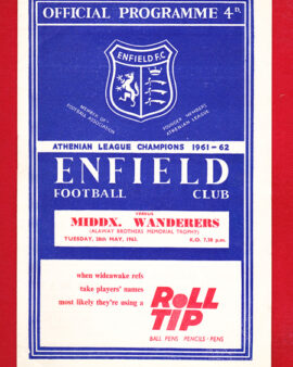 Enfield v Middlesex Wanderers 1963 – Memorial Trophy