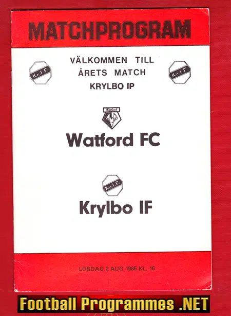 Krylbo IF v Watford 1986 – Sweden Tour