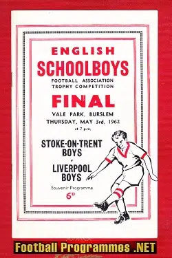 Stoke Boys v Liverpool Boys 1962 - Schoolboys Trophy Cup Final