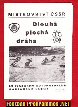 Czechoslovakia CSSR Speedway Programme Dlouha Plocha 1984