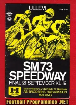 Sweden Svensk Speedway Programme Ullevi Final 1973