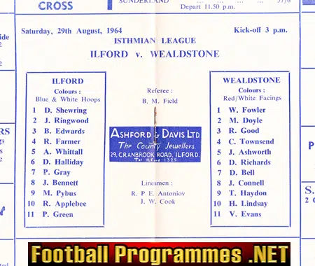 Ilford v Wealdstone 1964