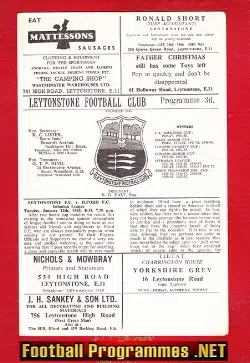 Leytonstone v Ilford 1965