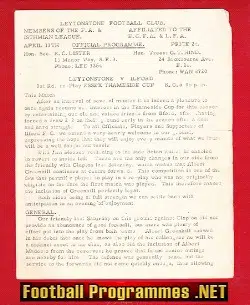 Leytonstone v Ilford 1960 - Essex Thameside Cup Replay