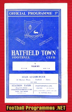 Hatfield Town v Tilbury 1962 – to clear