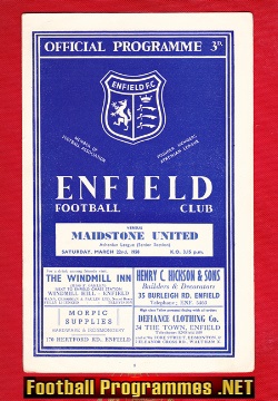 Enfield v Maidstone United 1958
