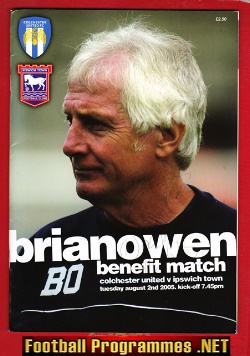 Brian Owen Testimonial Benefit Match Colchester United 05 SIGNED