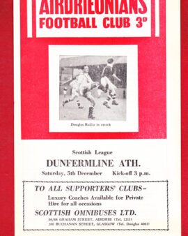 Airdrieonians Airdrie v Dunfermline Athletic 1959