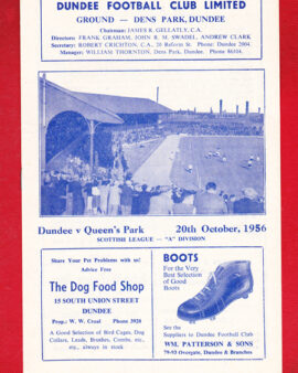 Dundee v Queens Park 1956