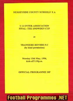Liverpool Boys v Sefton 1996 - Under 14 Cup Final at Tranmere