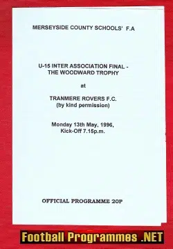 Wirral Boys v Sefton 1996 - Under 15 Cup Final at Tranmere