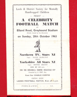 Northern TV Stars v Yorkshire Stars 1963 – Charity Match