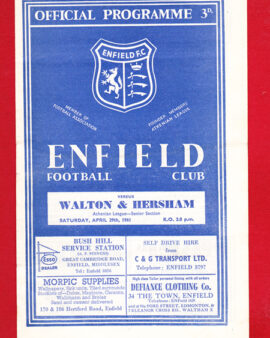 Enfield v Walton Hersham 1961
