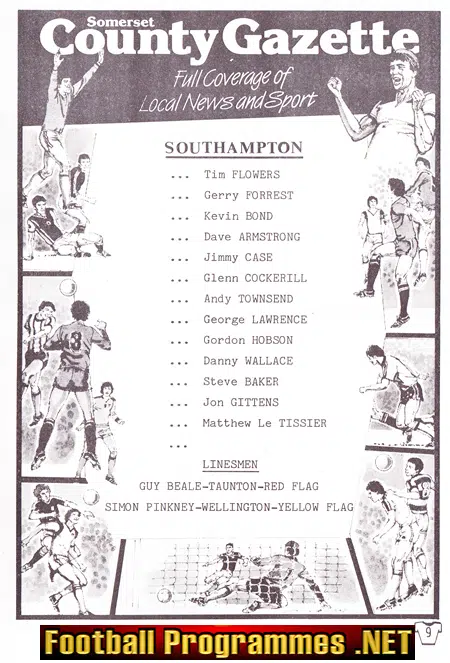 Jimmy Greene Testimonial Benefit Match Taunton Town 1986 SIGNED