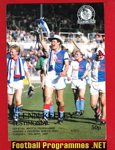 Glen Keeley Testimonial Benefit Match Blackburn Rovers SIGNED