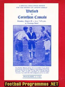 Watford v Corinthian Casuals 1983 – Special Challenge Match