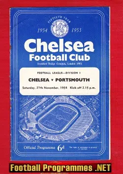 Chelsea v Portsmouth 1954 - League Champions Season