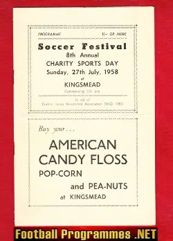 South Africa Durban Football Soccer Festival Kingsmead 1958