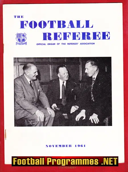 Football Referee Association Official Magazine 1961 - November