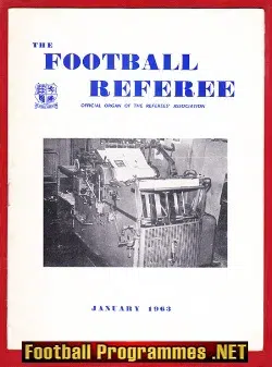 Football Referee Association Official Magazine 1963 - January