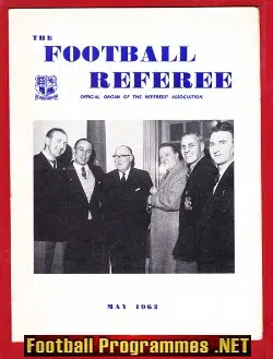 Football Referee Association Official Magazine 1963 - May