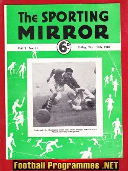 Sporting Mirror Football Soccer Magazine 1948 - November