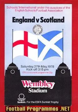 England v Scotland 1978 - Schoolboys at Wembley