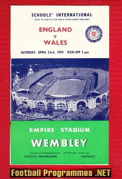 England v Wales 1955 - Schoolboys at Wembley