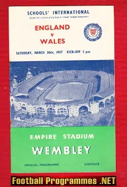 England v Wales 1957 - Schoolboys at Wembley