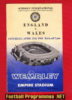 England v Wales 1963 - Schoolboys at Wembley