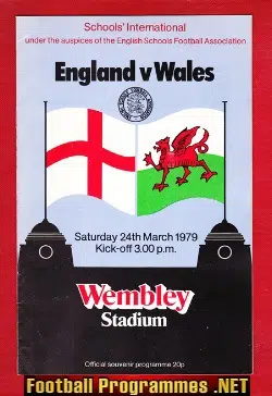 England v Wales 1979 - Schoolboys at Wembley