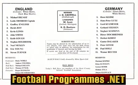 England v Germany 1968 - Schoolboys at Wembley
