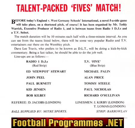 England v Germany 1979 - 18th - Schoolboys at Wembley