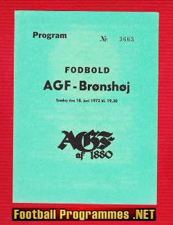 Aarhus Gymnastikforening AGF v Bronshoj 1972 – Denmark