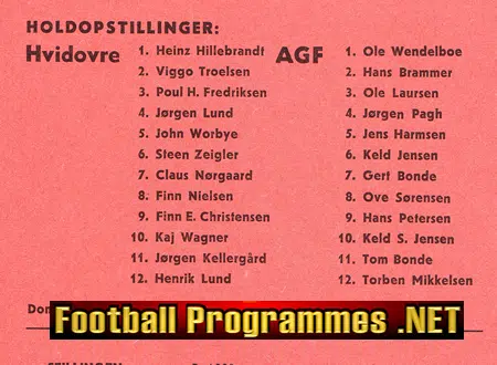 Aarhus Gymnastikforening AGF v Hvidovre 1972 - Denmark