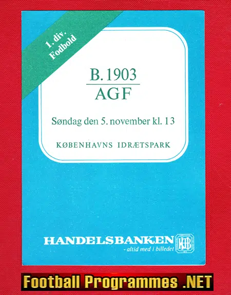 Boldklubben 1903 V Aarhus Gymnastikforening AGF 1972 – Denmark