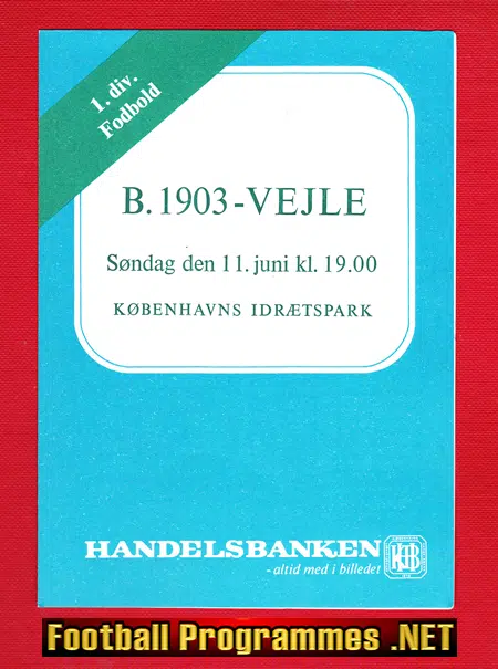 Boldklubben 1903 v Vejle 1972 – Denmark